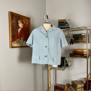60s Union Made Button Up Blouse by Majestic